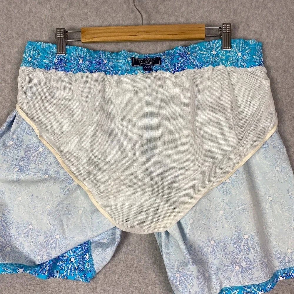 Vilebrequin Shorts Mens 3XL Blue Sea Urchin All‎ Over Print Swim Trunks XXXL